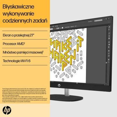 7. HP 27-cr0222nw AIO Ryzen 7 7730U 27.0"FHD IPS AG 300nits 16GB DDR4 SSD512 Radeon 680M LAN Win11 2Y Shell White