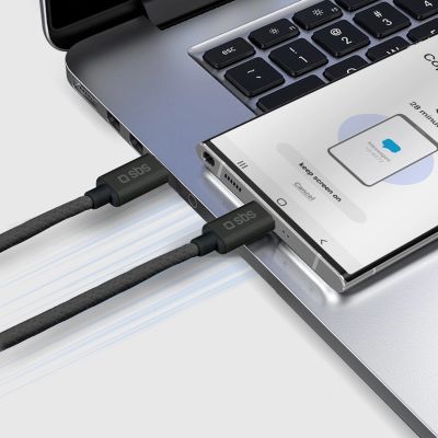 6. Kabel SBS TECABLETISSUETCCK USB-C - USB-C 1,5m 60W w oplocie - czarny