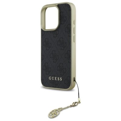 6. Etui Guess 4G Charms Collection na iPhone 16 Pro Max - czarne