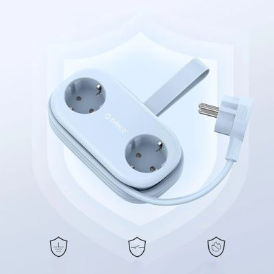 3. Listwa zasilająca Orico AP3 65W GaN 6w1 2x AC + 2x USB-A + 2x USB-C - niebieska