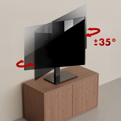 7. MACLEAN UNIWERSALNY STOJAK DO TV, NA SZAFKĘ RTV, PODSTAWKA, MAX. 40KG, MAX. VESA 400X400, REGULACJA WYSOKOŚCI I KĄTA MC-1240