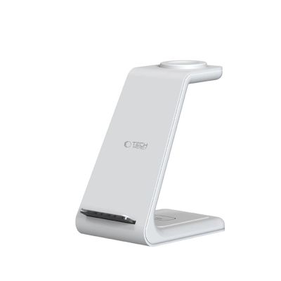 3. Stacja ładująca Tech-Protect QI15W-A36 3w1 dla Apple - biała