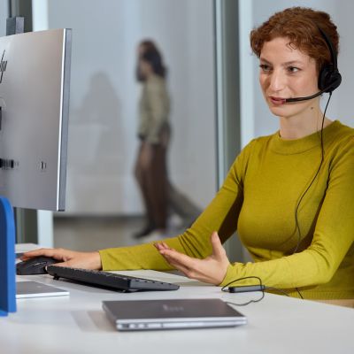 85. Słuchawki przewodowe HP Poly Mission 415 Monaural USB Wired Headset Classic