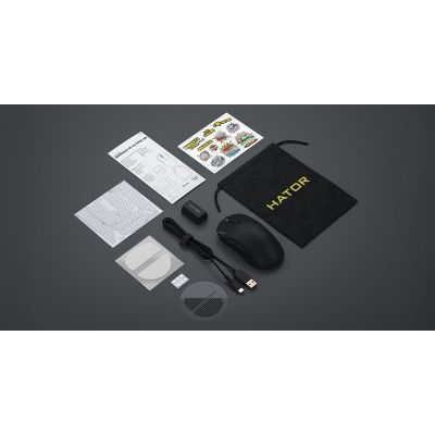 18. HATOR Quasar 3S Ultima 8K Wireless myszka Gaming Po prawej stronie RF Wireless + Bluetooth + USB Type-C Optyczny 30000 DPI