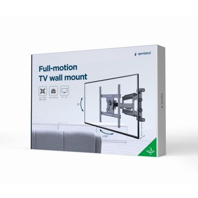 10. GEMBIRD UCHWYT ŚCIENNY REGULOWANY LCD 32"-75" VESA MAX 600 X 400MM, DO 45KG