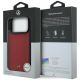 8. Etui Mercedes Leather Mesh with Bow Line MagSafe na iPhone 17 Pro - czerwone