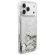 4. Etui Guess Liq. Glitter Charms na iPhone 17 Pro - srebrne