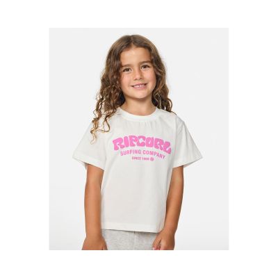 Koszulka dziewczęca RIP CURL Surf Puff Relaxed Tee -Girl biała