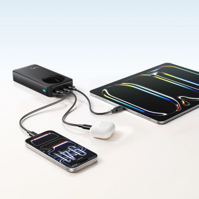 14. Powerbank Joyroom JR-PBF14 Pro 22,5W 20000mAh z wyświetlaczem cyfrowym 2x USB-A 1x USB-C - czarny