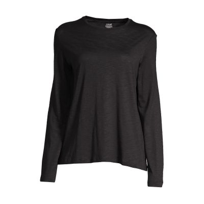 Koszulka damska CASALL Soft Texture Long Sleeve kolor czarny