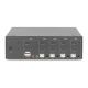 5. Digitus Przełącznik KVM, 4-portowy, obsługa dwóch monitorów, 4K, HDMI®