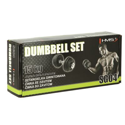 46. Sztangielka z gwintem SG04 15 (15kg, 8 talerzy) KGHMS 17-59-120