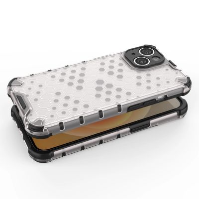 2. Honeycomb etui iPhone 14 pancerny hybrydowy pokrowiec przezroczyste