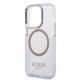6. Etui Guess Gold Outline Translucent MagSafe na iPhone 14 Pro - purpurowe