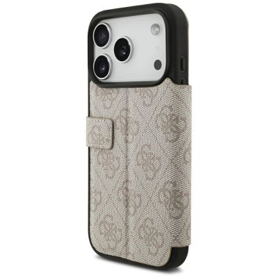 5. Etui Guess Book 4G Metal Logo na iPhone 18 Pro / 17 Pro - różowe