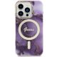 3. Etui Guess Golden Marble MagSafe na iPhone 14 Pro - purpurowe