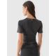 5. Crop top slim gładki damski 4F 4FRAW24TTSHF2581-20S