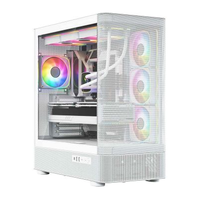 4. MODECOM OBUDOWA VOLCANO AQ 300 ARGB MIDI BIAŁA