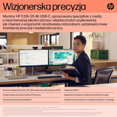 7. Monitor HP 31,5” E32k G5 4K (6N4D6AA)