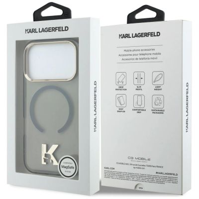 8. Etui Karl Lagerfeld IML K Head Logo MagSafe na iPhone 17 Pro - czarne