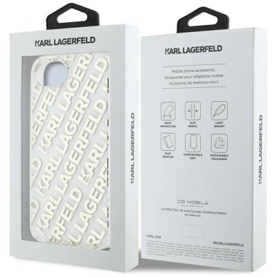 8. Etui Karl Lagerfeld IML Repeat Logo na iPhone 16e - złote