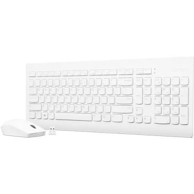 2. Lenovo | Bezprzewodowa klawiatura i mysz Combo | 510 | Biały | Kombinacja klawiatury i myszy | Łączność bezprzewodowa 2,4 GHz przez Nano USB | Baterie w zestawie | Angielski | Biały