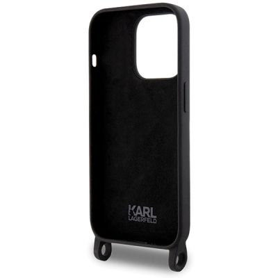 6. Etui Karl Lagerfeld Crossbody Silicone Choupette do iPhone 15 Pro Max - czarne