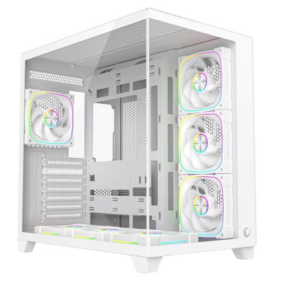 RAMPAGE OBUDOWA PC ZE SZKŁEM HARTOWANYM SEALITE 7X WENTYLATOR ARGB PWM WHITE