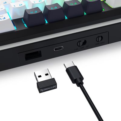 5. REDRAGON K746WB-RGB-PRO klawiatura USB + RF Wireless + Bluetooth Czarny