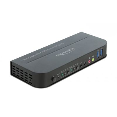 KVM Switch DisplayPort 1.4 8K z USB 3.0 i Audio - KVM / audio / USB switch - 2 porty