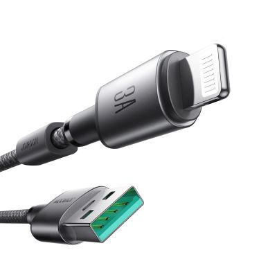3. Kabel Joyroom S-A50 Unlimited Series 3A USB-A - Lightning z organizerem magnetycznym 1,2m - szary