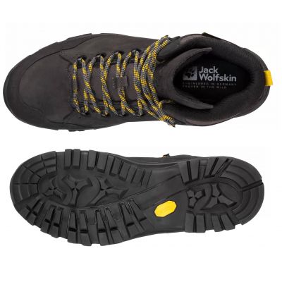 7. Buty trekkingowe męskie Jack Wolfskin REBELLION TEXAPORE MID M phantom / burly yellow XT (4051171_6357)