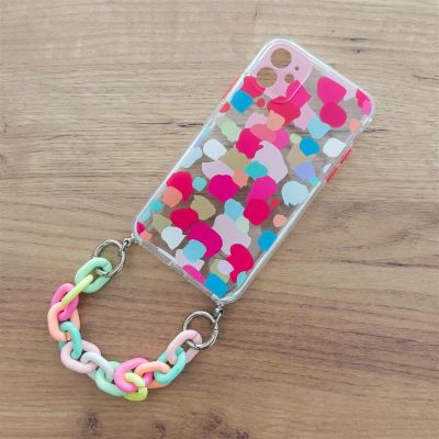 6. Color Chain Case żelowe elastyczne etui z łańcuchem łańcuszkiem zawieszką do Xiaomi Redmi 10 wielokolorowy (3)