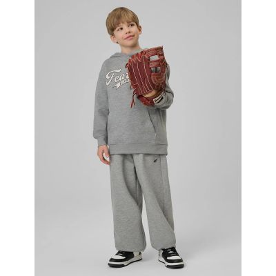 5. Bluza dresowa loose z kapturem chłopięca 4F 4FJRSS26TSWSM2636-27M