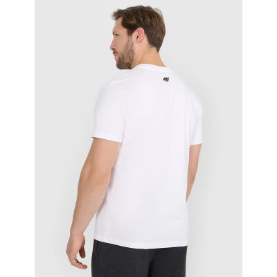 2. T-shirt regular z nadrukiem męski 4F 4FRAW25TTSHM3612-10S