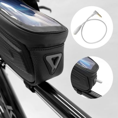 5. Wozinsky torba rowerowa na ramę z etui na telefon 1,7 l czarna (WBB28BK)