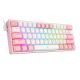 5. REDRAGON K617-RGB Fizz RGB White/Pink klawiatura USB Różowy, Biały
