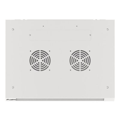 7. Szafa instalacyjna Rack wisząca 19" 9U 600x450 szara drzwi metalowe LANBERG (Flat Pack)