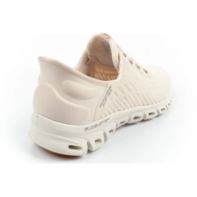 4. Skechers Glide-Step buty damskie sneakersy wygodne ecru Slip-ins