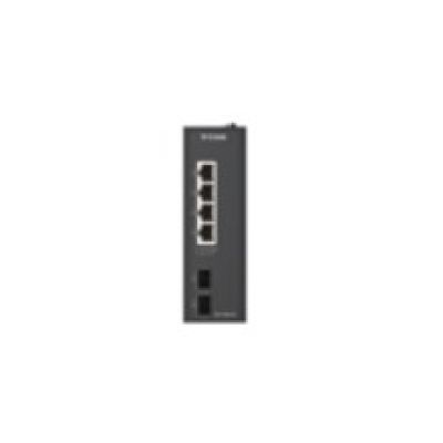 D-Link DIS-100G-06 przełącznik sieciowy Nie zarządzany L2 Gigabit Ethernet (10/100/1000) DIN rail Czarny