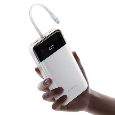 2. Powerbank Cuktech LPB252N 120 W 25000 mAh z wbudowanym kablem USB-C - biały