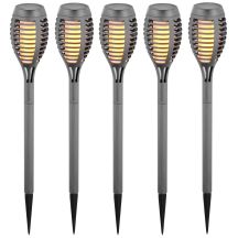 POCHODNIA LAMPA SOLARNA TAŃCZĄCE PŁOMYKI 12 LED SMD 7,5x7,5x46,5CM KPL 5SZT