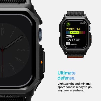 10. Pasek Spigen Lite Fit "PRO" na Apple Watch 10 42 mm - czarne