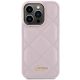 3. Etui Guess Quilted Metal Logo na iPhone 15 Pro Max - różowe