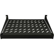 Półka wysuwana 19" 2U głęb. 350mm, kolor czarny, 4 punkty mocowania ALANTEC