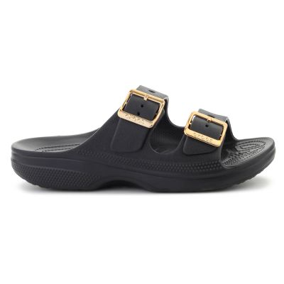 6. CROCS SATURDAY METALLIC BUCKLE SANDAL W BLACK 213316-001