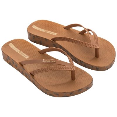 Ipanema klapki damskie japonki Bossa Soft wygodne brązowe modne