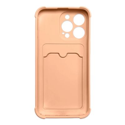 2. Card Armor Case etui pokrowiec do iPhone XS Max portfel na kartę silikonowe pancerne etui Air Bag różowy