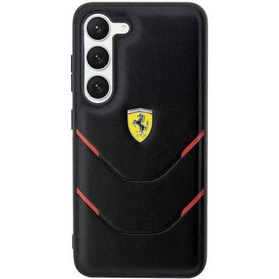 3. Etui Ferrari Hot Stamp Lines na Samsung Galaxy S23 - czarne
