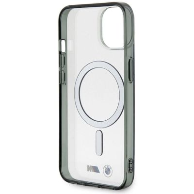 7. Etui BMW Silver Ring MagSafe na iPhone 14 Plus - przezroczyste